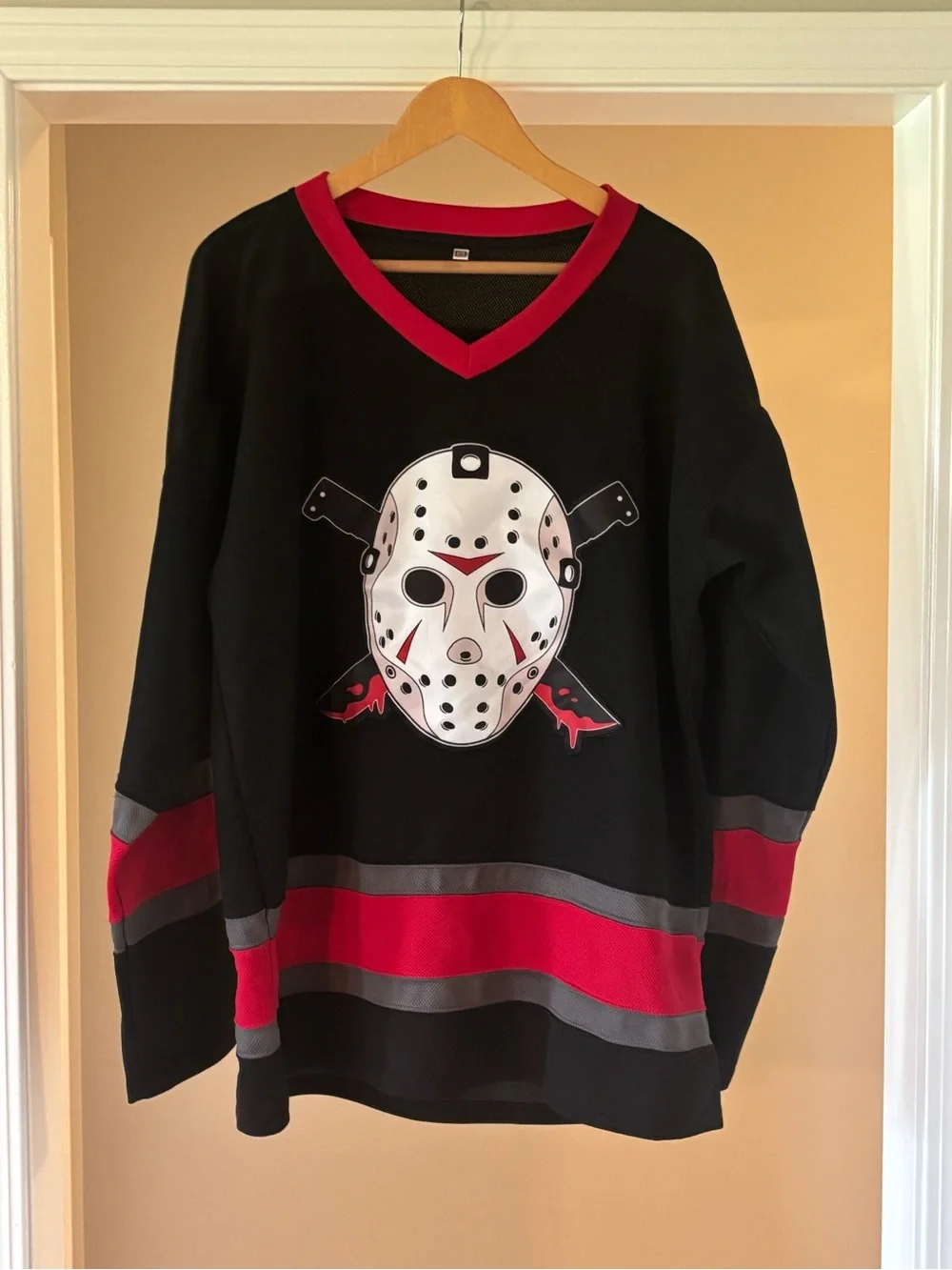 Friday the 13th Jason Voorhees Autographed V-Neck Hockey Jersey